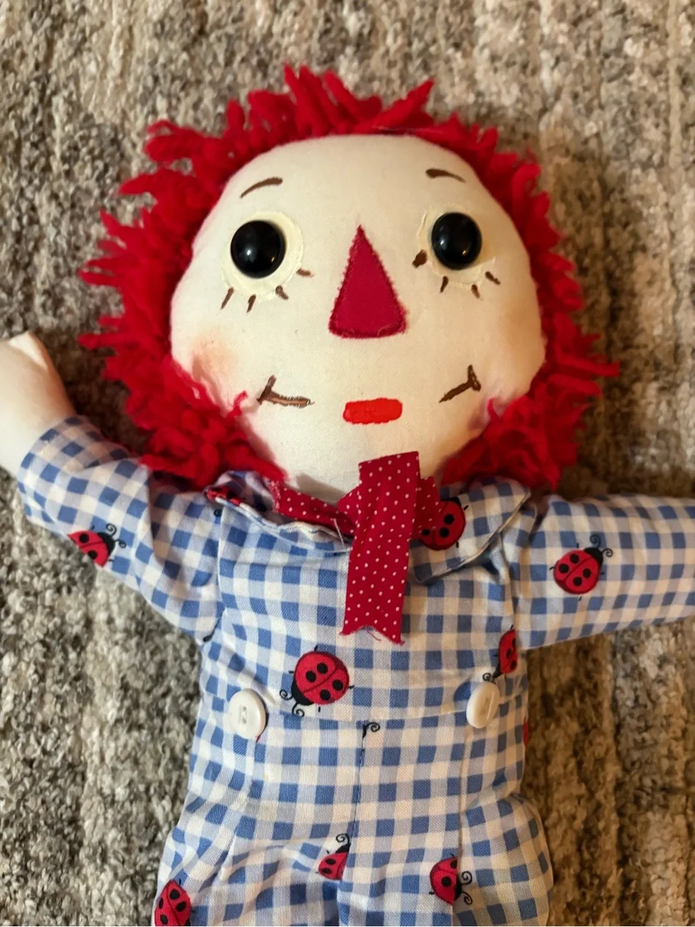 Vintage homemade Raggedy Ann and Andy Dolls
